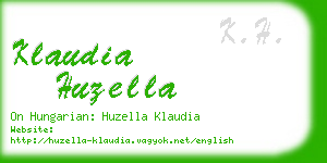 klaudia huzella business card